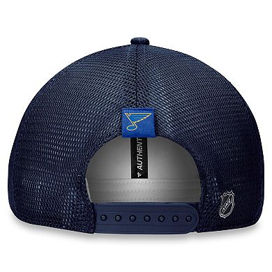 Men's Fanatics Branded  Navy St. Louis Blues Authentic Pro Road Trucker Adjustable Hat