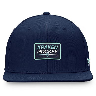 Men's Fanatics Branded  Deep Sea Blue Seattle Kraken Authentic Pro Prime Snapback Hat