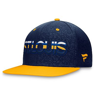 Men's Fanatics Branded  Navy/Gold St. Louis Blues Authentic Pro Rink Two-Tone Snapback Hat