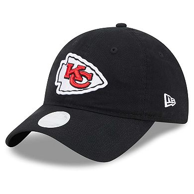 Women's New Era  Black Kansas City Chiefs  Main Core Classic 2.0 9TWENTY Adjustable Hat