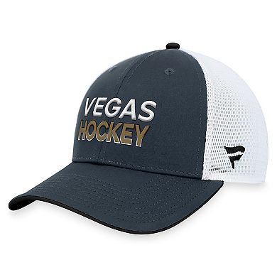 Men's Fanatics Branded  Gray Vegas Golden Knights Rink Trucker Adjustable Hat