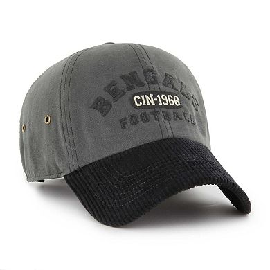 Men's '47 Charcoal Cincinnati Bengals Ridgeway Clean Up Adjustable Hat