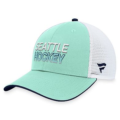 Men's Fanatics Branded  Light Blue Seattle Kraken Authentic Pro Rink Trucker Adjustable Hat