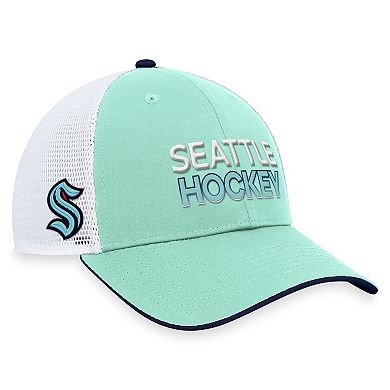 Men's Fanatics Branded  Light Blue Seattle Kraken Authentic Pro Rink Trucker Adjustable Hat