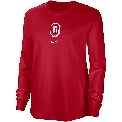 Women's Nike Scarlet Ohio State Buckeyes Vintage Long Sleeve T-Shirt