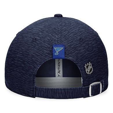 Men's Fanatics Branded  Navy St. Louis Blues Authentic Pro Road Adjustable Hat