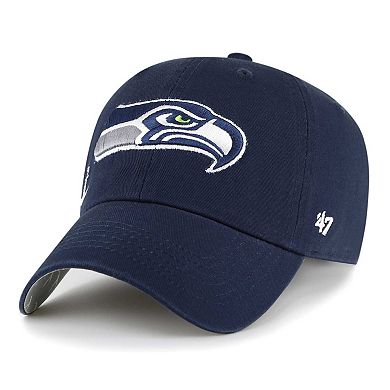 Women's '47 College Navy Seattle Seahawks Confetti Icon Clean Up Adjustable Hat