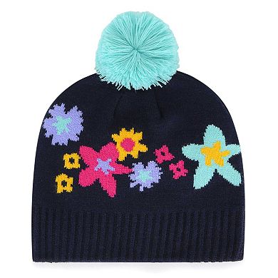 Girls Youth '47 Navy Washington Commanders Buttercup Knit Beanie with Pom