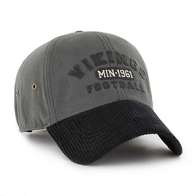 Men's '47 Charcoal Minnesota Vikings Ridgeway Clean Up Adjustable Hat