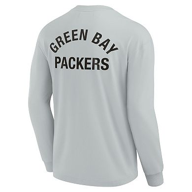 Unisex Fanatics Signature Gray Green Bay Packers Super Soft Long Sleeve T-Shirt