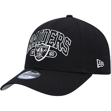 Youth New Era Black Las Vegas Raiders Outline 9FORTY Adjustable Hat