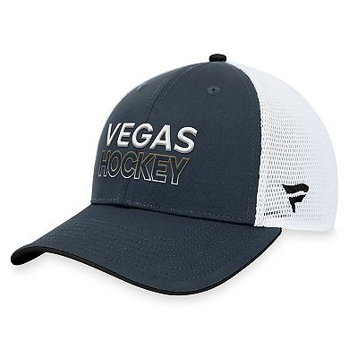 Men's Fanatics Branded Charcoal Vegas Golden Knights Authentic Pro Rink Trucker Adjustable Hat