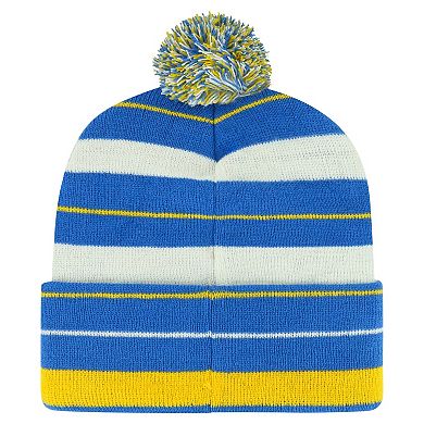 Women's '47 Powder Blue Los Angeles Chargers Powerline Cuffed Knit Hat with Pom