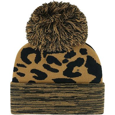 Women's '47  Brown Clemson Tigers Rosette Cuffed Knit Hat with Pom