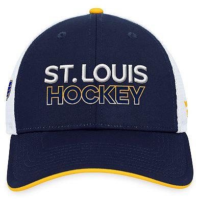 Men's Fanatics Branded  Navy St. Louis Blues Authentic Pro Rink Trucker Adjustable Hat
