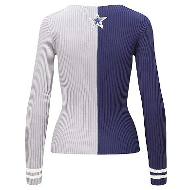 Women's STAUD Navy/White Dallas Cowboys Cargo Sweater