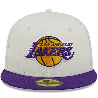 Men's New Era x Staple  Cream/Purple Los Angeles Lakers NBA x Staple Two-Tone 59FIFTY Fitted Hat