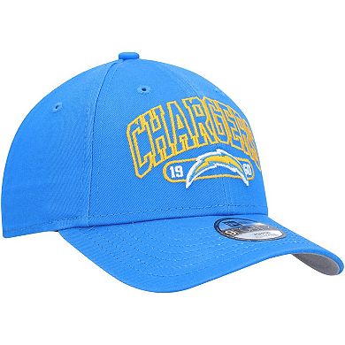 Youth New Era Powder Blue Los Angeles Chargers Outline 9FORTY Adjustable Hat