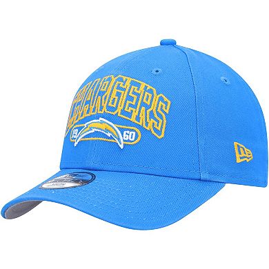 Youth New Era Powder Blue Los Angeles Chargers Outline 9FORTY Adjustable Hat