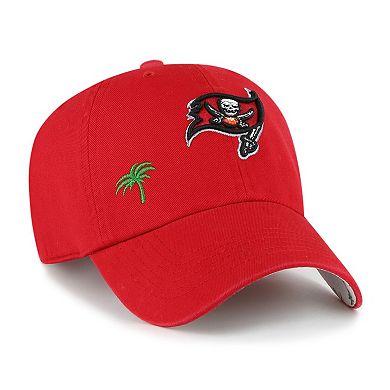 Women's '47  Red Tampa Bay Buccaneers Confetti Icon Clean Up Adjustable Hat