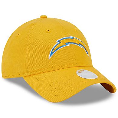 Women's New Era  Gold Los Angeles Chargers  Main Core Classic 2.0 9TWENTY Adjustable Hat