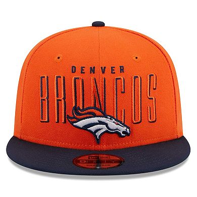 Men's New Era  Orange/Navy Denver Broncos Headline 9FIFTY Snapback Hat