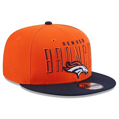 Men's New Era  Orange/Navy Denver Broncos Headline 9FIFTY Snapback Hat