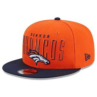 Men's New Era  Orange/Navy Denver Broncos Headline 9FIFTY Snapback Hat