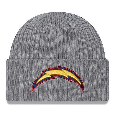Men's New Era  Gray Los Angeles Chargers Color Pack Multi Cuffed Knit Hat