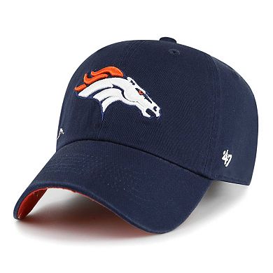 Women's '47  Navy Denver Broncos Confetti Icon Clean Up Adjustable Hat