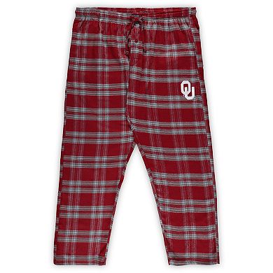 Men's Profile Crimson/Gray Oklahoma Sooners Big & Tall 2-Pack T-Shirt & Flannel Pants Set