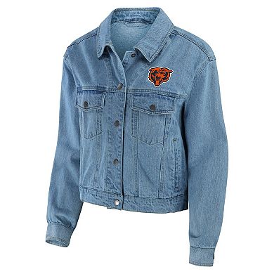 Women's WEAR by Erin Andrews Chicago Bears Full-Snap Denim Jacket