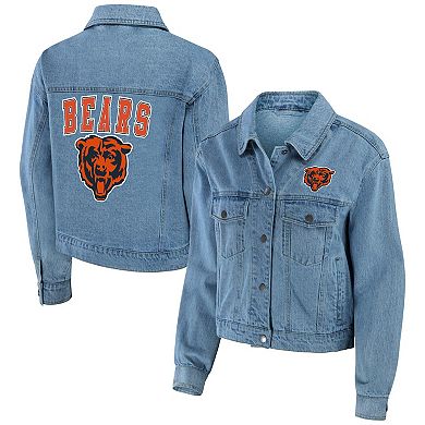 Women's WEAR by Erin Andrews Chicago Bears Full-Snap Denim Jacket