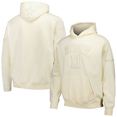 Men's Pro Standard Micah Parsons Cream Dallas Cowboys Player Name & Number Pullover Hoodie