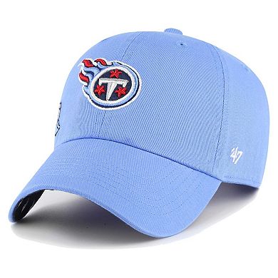 Women's '47  Light Blue Tennessee Titans Confetti Icon Clean Up Adjustable Hat