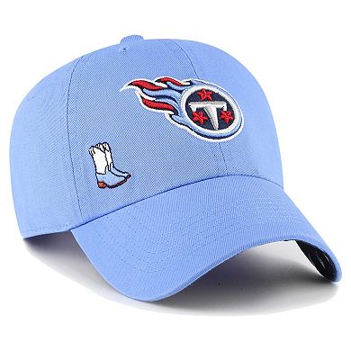 Women's '47  Light Blue Tennessee Titans Confetti Icon Clean Up Adjustable Hat