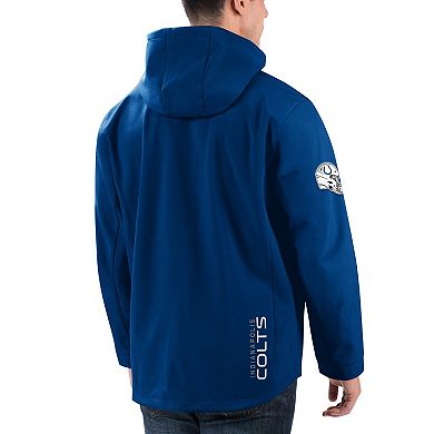 Men's G-III Sports by Carl Banks Royal Indianapolis Colts Soft Shell Full-Zip Hoodie Jacket