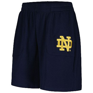 Women's Hype and Vice Navy Notre Dame Fighting Irish Pocket Hit Grand Slam Waffle Shorts