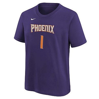 Youth Devin Booker Purple Phoenix Suns Icon Name & Number T-Shirt