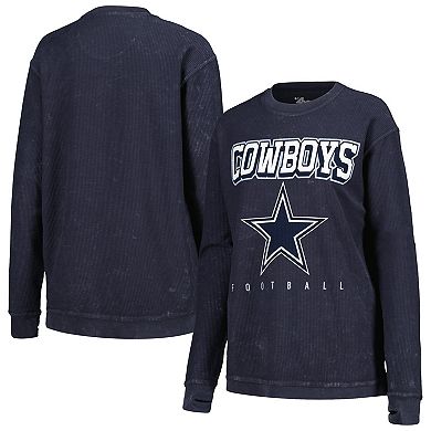 Women's G-III 4Her by Carl Banks Navy Dallas Cowboys Comfy Cord Pullover Sweatshirt