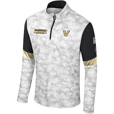 Men's Colosseum  Camo Vanderbilt Commodores OHT Military Appreciation Tomahawk Quarter-Zip Windshirt