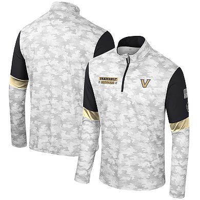 Men's Colosseum  Camo Vanderbilt Commodores OHT Military Appreciation Tomahawk Quarter-Zip Windshirt