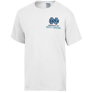 Men's Comfort Wash White North Carolina Tar Heels Vintage Logo T-Shirt