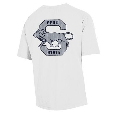 Men's Comfort Wash White Penn State Nittany Lions Vintage Logo T-Shirt