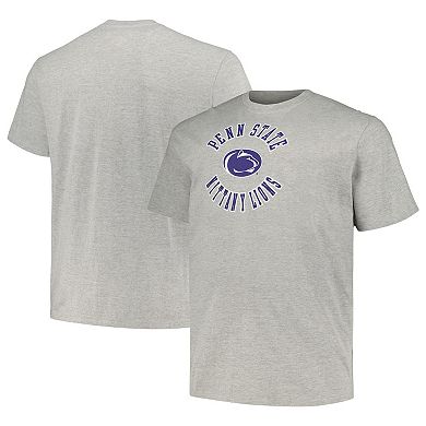 Men's Champion Heather Gray Penn State Nittany Lions Big & Tall Circle Logo T-Shirt