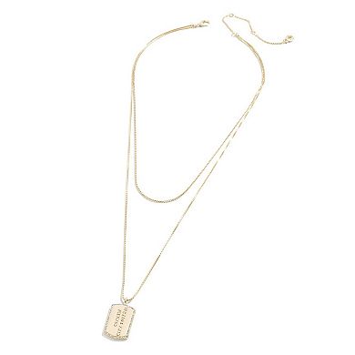 WEAR by Erin Andrews x Baublebar New York Jets Gold Dog Tag Necklace