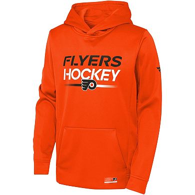 Youth Fanatics Branded Orange Philadelphia Flyers Authentic Pro Pullover Hoodie