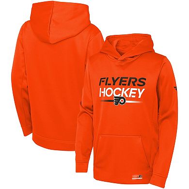 Youth Fanatics Branded Orange Philadelphia Flyers Authentic Pro Pullover Hoodie