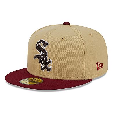 Men's New Era Vegas Gold Chicago White Sox/Cardinal 59FIFTY Fitted Hat