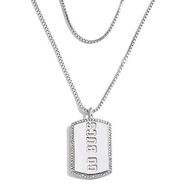 WEAR by Erin Andrews x Baublebar Tampa Bay Buccaneers Silver Dog Tag Necklace